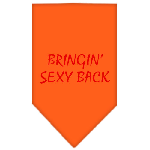 Bringin Sexy Back Screen Print Bandana Orange Large